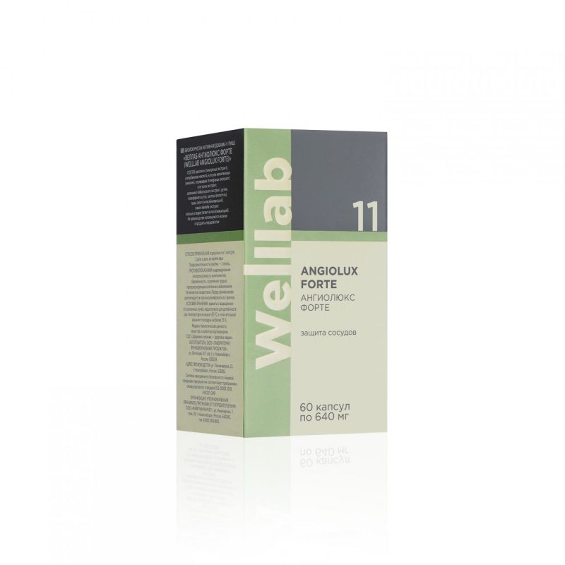 БАД с диосмином для защиты сосудов Welllab ANGIOLUX FORTE, 60 капсул