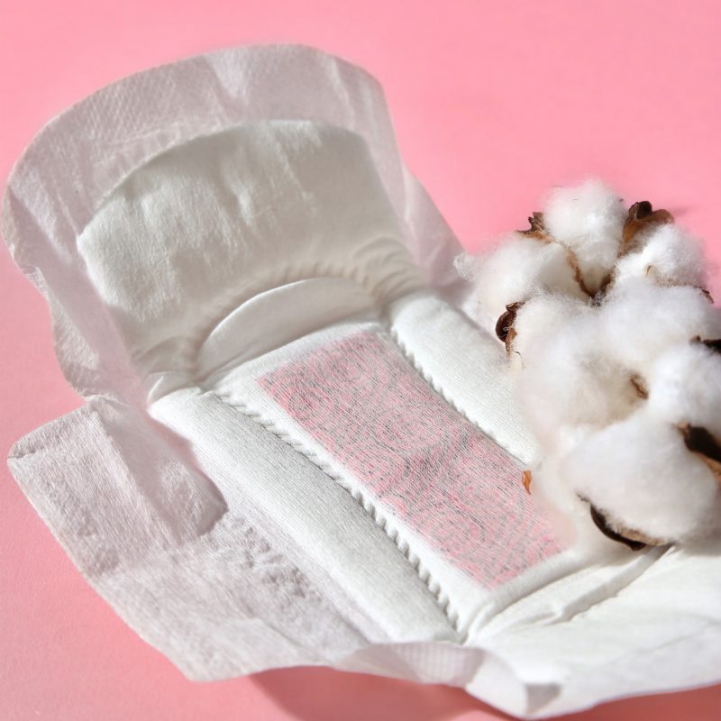Женские хлопковые гигиенические прокладки INTILIA с хитиновой вставкой, дневные